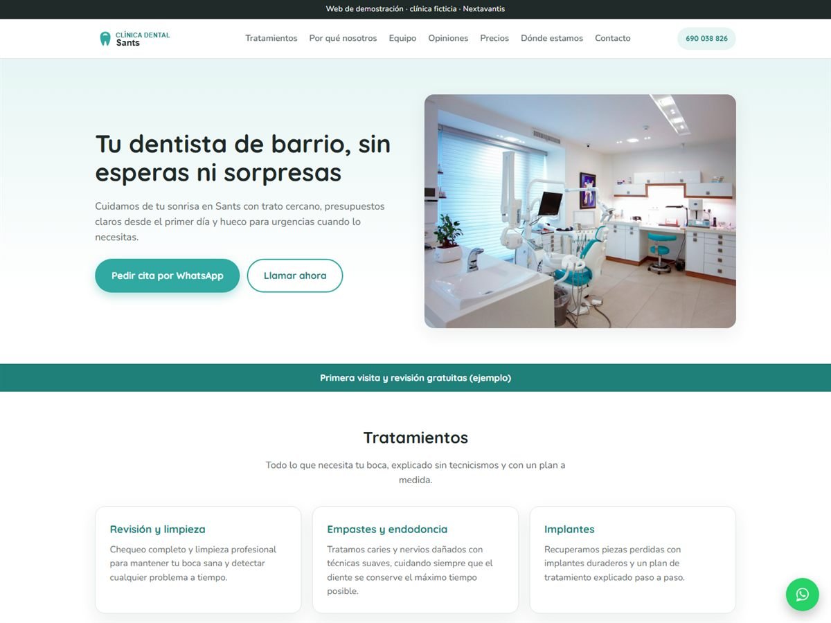 Demo web clínica dental