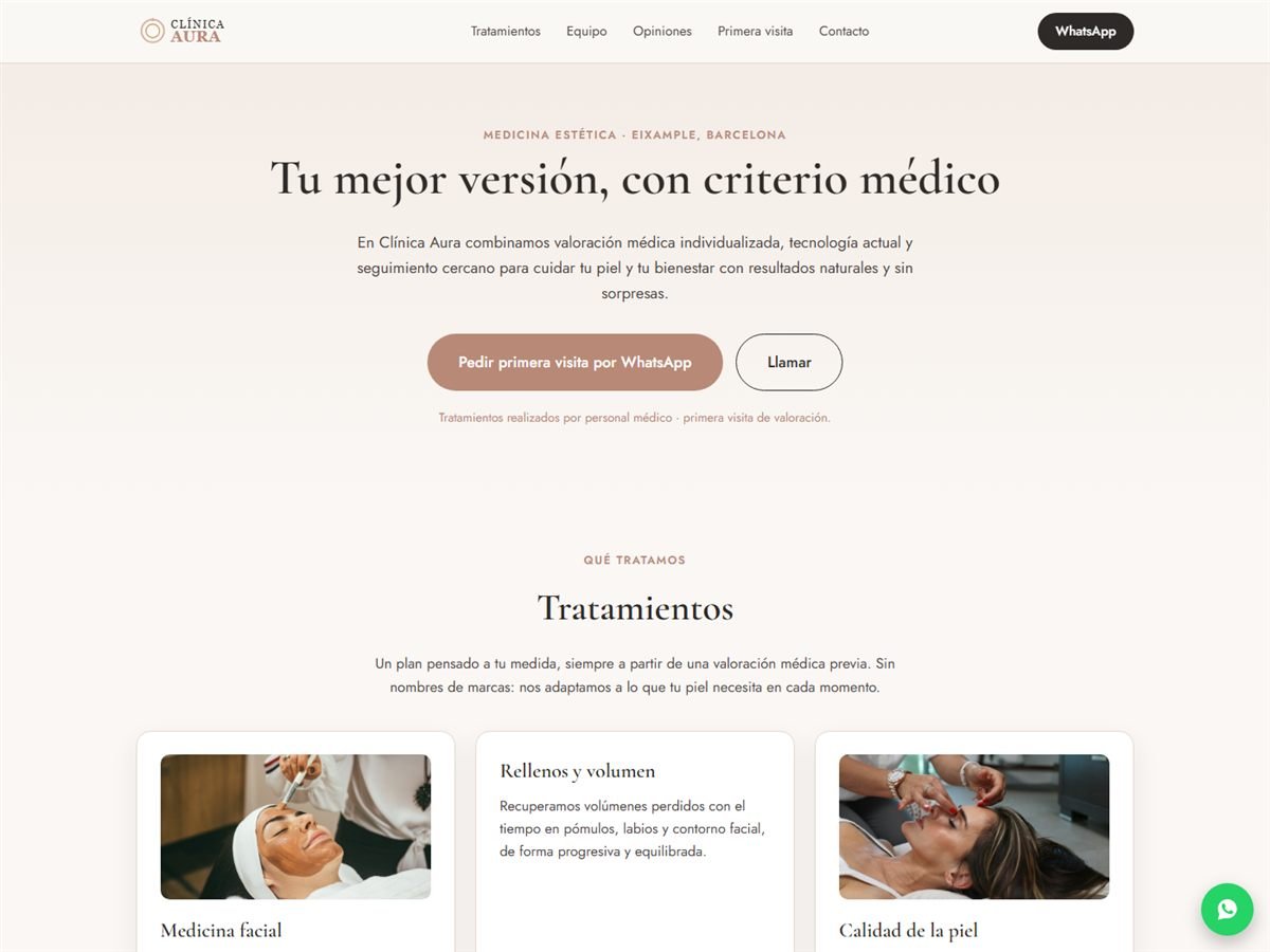 Demo web clínica estética