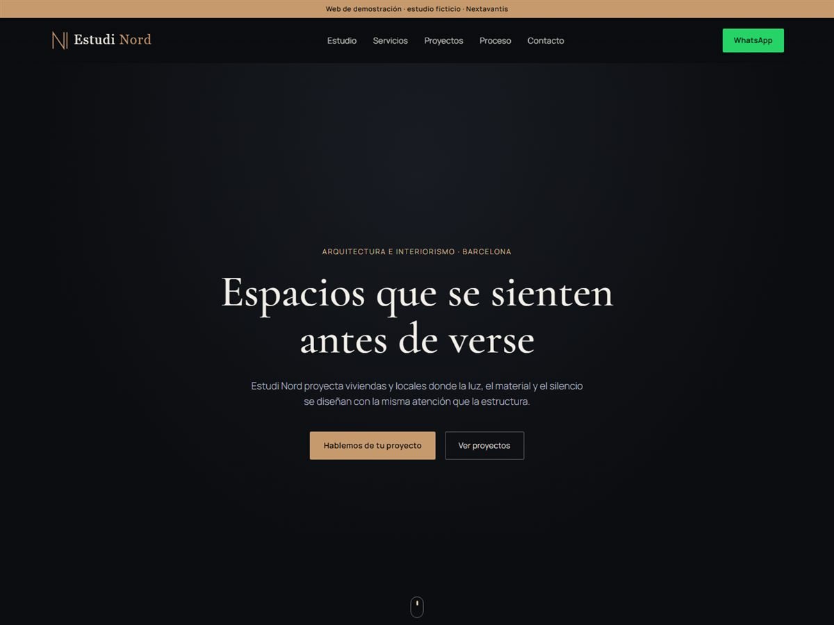 Demo web estudio de arquitectura e interiorismo