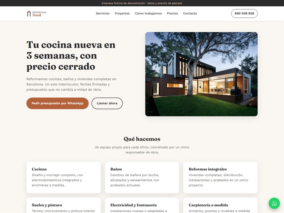 Demo web reformas